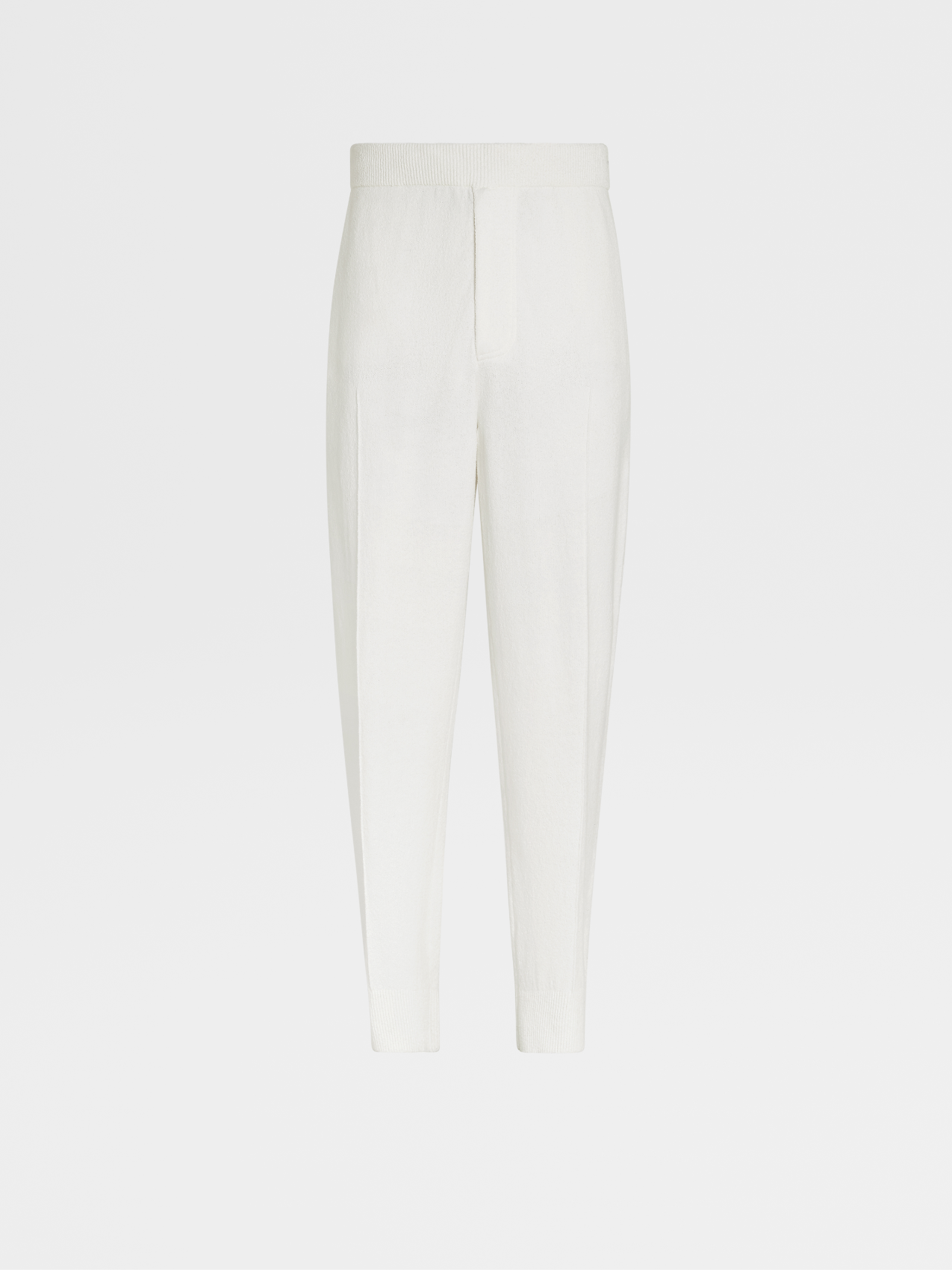 Pantalones Jogger en Mezcla de Algodón Blancos
